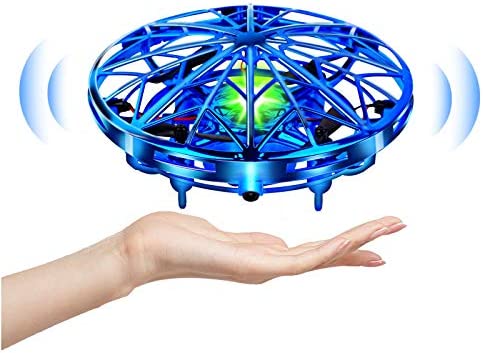 Mini Drônes pour enfants,UFO Drone Quadcopter à Commande Manuelle,Flying Ball UFO Drone Jouet Hélicoptères Drone Flying Jouets Tournant à 360 ° contrôle d'induction Cadeaux (Bleu) Fiche Technique et Prix au Maroc
