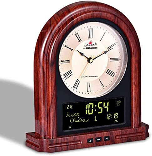 Islamique Azan réveil, prière musulmane Table Horloge, prière Athan, complète Azan horloge for toutes les prières Qibla Direction (Color : Schwarz) Fiche Technique et Prix au Maroc
