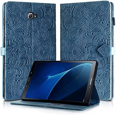 Rostsant Coque Samsung Tab A6 10.1" 2016 Housse en Cuir PU Portefeuille Magnétique avec Porte-Stylo Etui Tablette pour Samsung Galaxy Tab A6 2016 10.1 Pouces SM-T580 / SM-T585 - Bleu Fiche Technique et Prix au Maroc