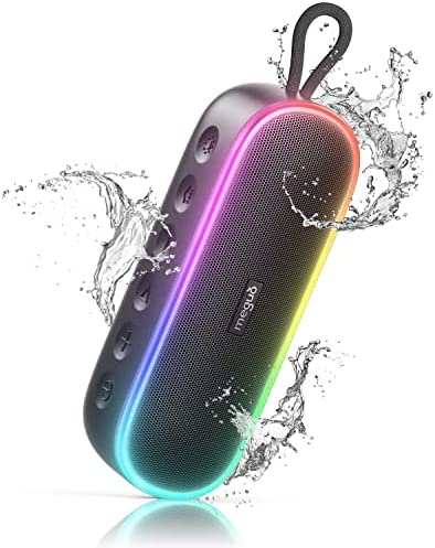 Enceinte Bluetooth Puissante, MEGUO 20W Enceintes Portables Douche Étanche IPX7 avec Basse, Lecture 24H, Appel Mains Libres, Mini Enceinte sans Fil Stéréo 360° pour la Exterieur fête Jardin Piscine Fiche Technique et Prix au Maroc