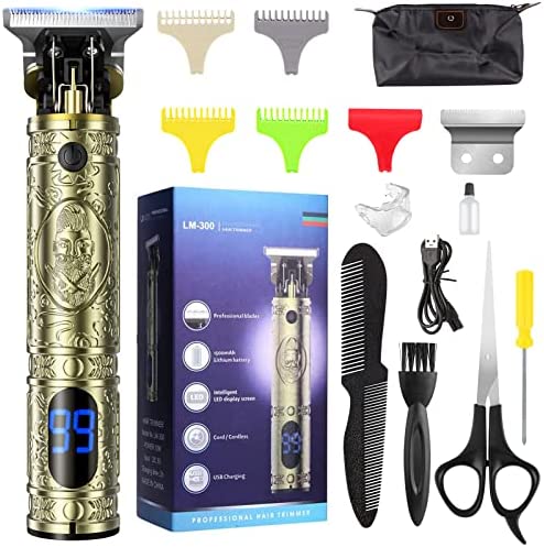 AISEELY Tondeuse Cheveux Hommes, Tondeuse Barbe Homme Sans Fil Professionnel, Hair Trimmer Cheveux avec Lubrifiant et 3 Peignes Limite et Lame en T et Rechargeable USB, pour Maison et Salon(Brun) Avis, Fiche Technique et Prix au Maroc