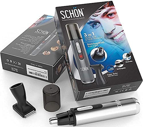Schon Tondeuse pour nez rechargeable en acier inoxydable Avis, Fiche Technique et Prix au Maroc