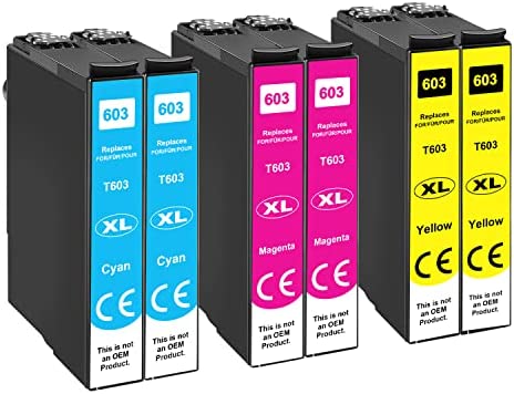 Tinnee 603XL Cartouche d'encre Compatible pour Epson 603XL Epson 603 pour Epson XP-2100 XP-2150 XP-2105 XP-4100 XP-3100 XP-4105 WF-2840 XP-2155 XP-4155 WF-2810 XP-3150 XP-4150 WF-2830 WF-2835 WF-2810 Fiche Technique et Prix au Maroc
