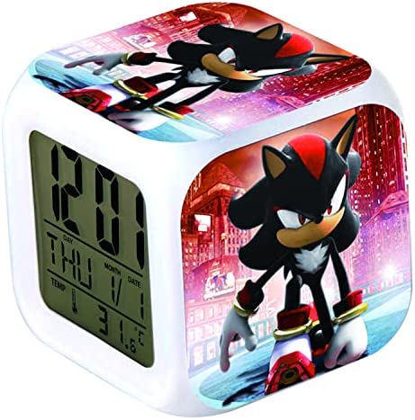 R-timer Sonic The Hedgehog Réveil numérique pour enfants, avec affichage LED, horloge de bureau avec 8 sonneries, horloge pour table de chevet, pour enfants et adolescents (Shadow The Hedgehog) Fiche Technique et Prix au Maroc