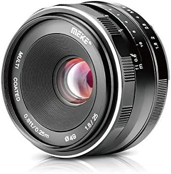 Meike MK 25mm F1.8 Large Aperture Wide Angle Lens Manual Focus Lens for Olypums Panasonic Micro 4/3 Mount Mirrorless Cameras Fiche Technique et Prix au Maroc
