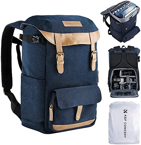 K&F CONCEPT Sac à Dos Appareil Photo KF13.066V11 Sac DSLR Sac de Voyage avec Housse Imperméable Inclus pour DSLR Canon Nikon Sony Olympus (XL) Fiche Technique et Prix au Maroc
