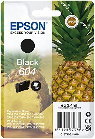 Epson Ink/604 603 Starfish 3.4ml BK, C13T10G14010, BlackAvis,  Fiche Technique et Prix au Maroc