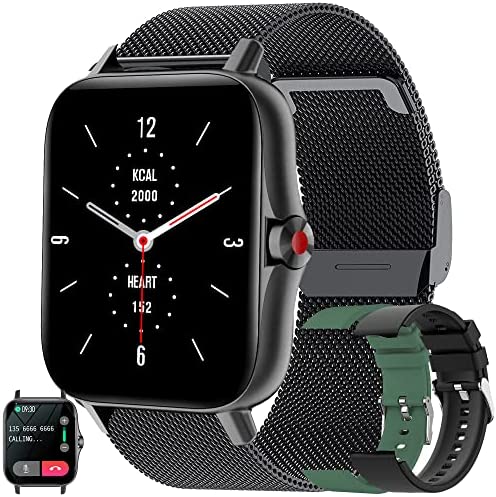 Montre Connectée Homme avec Appel Bluetooth 5.1/Numérotation, Smartwatch 1.69" Montre Sport Podometre Cardiofrequencemètre Moniteur de Sommeil, IP68 Etanche Montre Intelligente pour Android iOS (Noir) Fiche Technique et Prix au Maroc