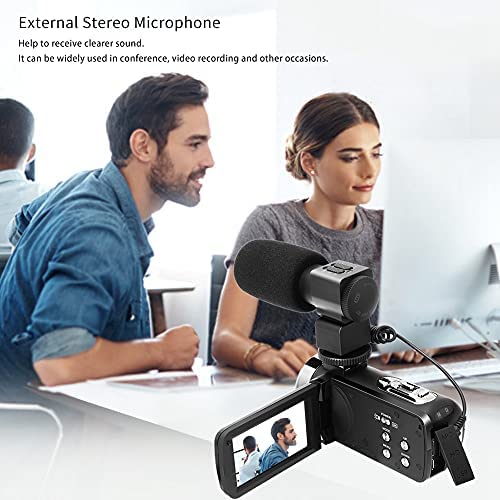 Caméscope Portable Full HD - Écran Rotatif 270° - Zoom Numérique 16x - Nuit - Carte Jusqu'à 32 Go - Rouge