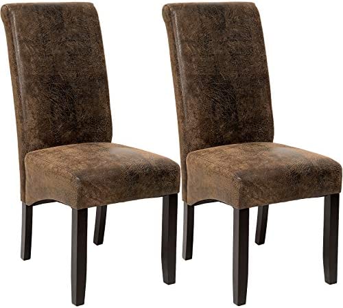 TecTake Lot de 2 chaises de Salle à Manger 106 cm Chaise de Salon mobilier Meuble de Salon - diverses Couleurs au Choix - (Vieilli/Daim | No. 401596) Fiche Technique et Prix au Maroc