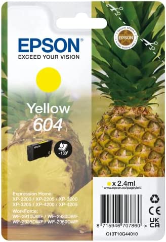 Epson Encre Originale Cartouche Jaune 604 Taille Standard Citronier Fiche Technique et Prix au Maroc