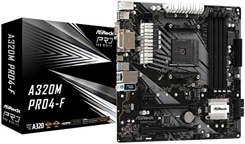 ASRock A320M PRO4-F Micro-ATX 4 DDR4 M4 90-MXBAA0-A0UAYZ Fiche Technique et Prix au Maroc