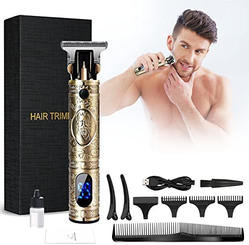 Tondeuse Cheveux Hommes, HyAdierTech Electriques Tondeuse Barbe Homme, Professionnelle Tondeuse à Cheveux Sans Fil, USB Rechargeable Tondeuse Cheveux Écran à LED, Tondeuse pour Hommes Barber Shop Doré Avis, Fiche Technique et Prix au Maroc