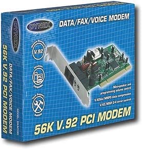 Dynex 56K V.92 PCI Modem Interne Fax/Voixe/❃ données Fiche Technique et Prix au Maroc