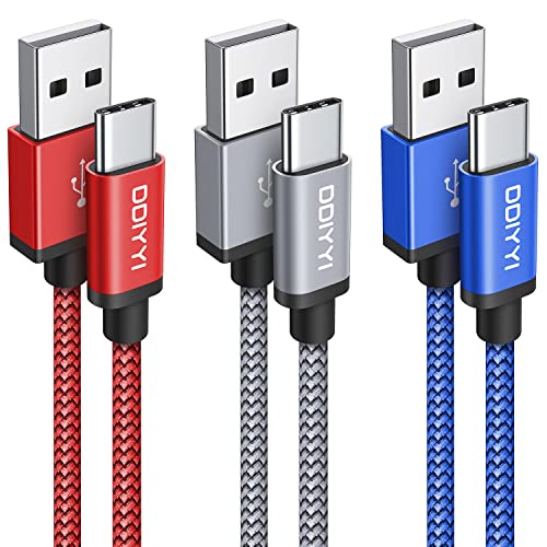 DDIYYI Cable USB C [1m, Lot de 3] 3A Câble USB Type C Charge Rapide Nylon Tressé Cordon Chargeur pour Samsung Galaxy A13 A12 A20e A21s A22 A33 A32 S21fe S10 S9 S8 A52 A41, P30 P20, Redmi Note 9/10 Fiche Technique et Prix au Maroc