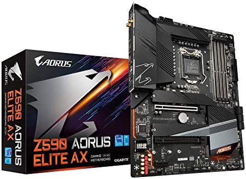 GIGABYTE Z590 AORUS Elite AX Carte mère Intel Z590 Express LGA 1200 ATX Noir Fiche Technique et Prix au Maroc