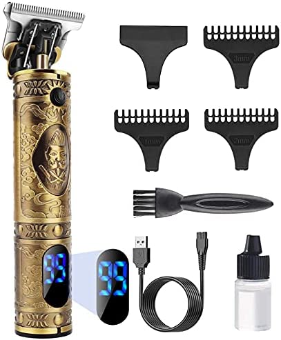 Tondeuse Cheveux Hommes,Tondeuse Barbe Electriques Professionnelle, Sans Fil Tondeuse à Cheveux Rasoir Barbe Tondeuse Kit,Écran à LED, Rechargeable, Silencieuse pour les Enfants et la Famille (Doré) Avis, Fiche Technique et Prix au Maroc