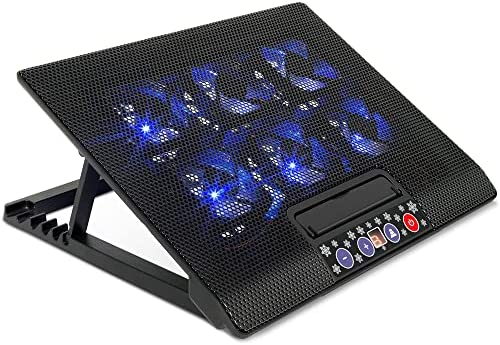 Coussin de Refroidissement pour Ordinateur Portable 12-17 Pouces, Uten Refroidisseur pour Ordinateur Portable avec 5 Réglables en Hauteur, 2 Ports USB Fiche Technique et Prix au Maroc