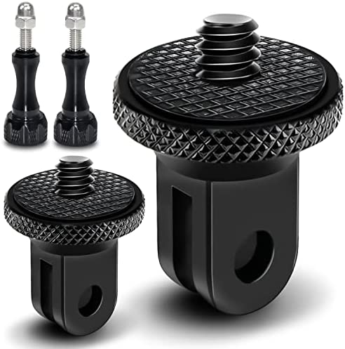 Adaptateur de trépied en Aluminium 1/4 "-20 Fixation de trépied 2PCS avec Vis moletée Adaptateur gopro Compatible pour GoPro, Sony, Insta360, SJCAM, SJ4000, Xiaomi, Xiaoyi et Autres caméras d'action Fiche Technique et Prix au Maroc