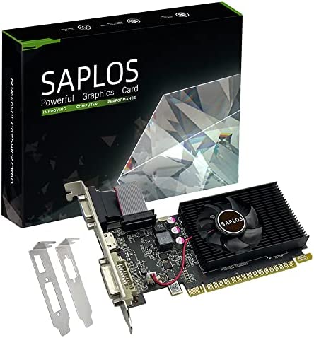 SAPLOS NVIDIA GT 710 Carte Graphique, 2Go, DDR3, 64 Bit, HDMI, VGA, Low Profile Carte Vidéo for PC, Gaming GPU, Desktop Computer, Save Case Space, Low Power, PCI Express x8 Fiche Technique et Prix au Maroc