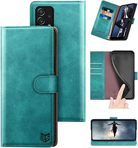 SUANPOT Etui Coque pour Samsung Galaxy A33 5G [RFID Blocage] [Magnétique Protection] Fentes pour Cartes Protection Etui Housse Premium en Cuir PU,Samsung A33 Etui Portefeuille Bleu Vert Fiche Technique et Prix au Maroc