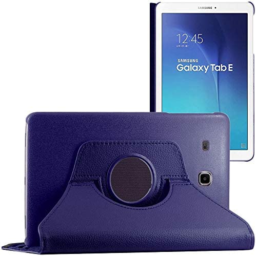 ebestStar - Coque Compatible avec Samsung Galaxy Tab E 9.6 T560, T561 Housse Protection Etui PU Cuir Support Rotatif 360, Bleu Foncé [Appareil: 241.9 x 149.5 x 8.5mm, 9.6''] Fiche Technique et Prix au Maroc