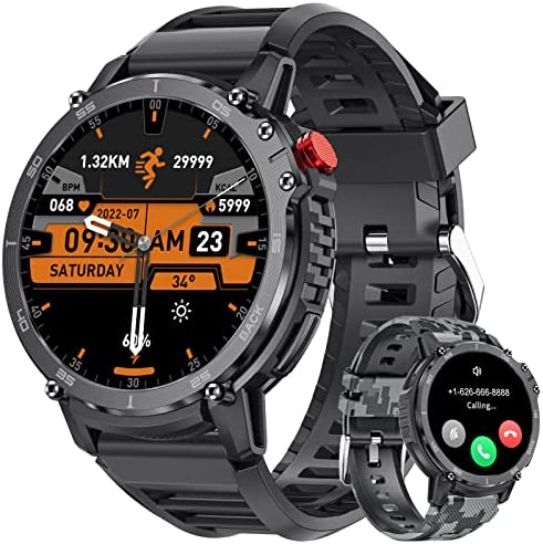 Montre Connectée avec Appel et Musique Lecteur MP3(4GB de Mémoire),1.6"Smartwatch avec 24 Modes Sportifs,Moniteur de Fréquence Cardiaque/Tension Artérielle/SpO2/Sommeil,Podomètre pour Android iOS Fiche Technique et Prix au Maroc