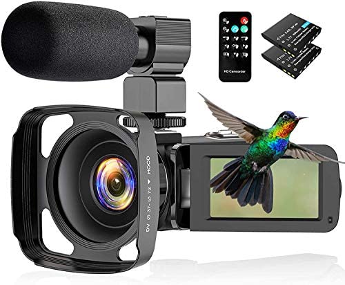 CamVeo Caméra Vidéo 2.7K, Caméscope avec 16X Zoom pPuissant et 36 Mega Pixels IR Night Vision Digital, Camera Recorder avec 3,0 Pouces LCD Écran Tactile Fiche Technique et Prix au Maroc