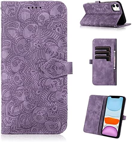 Auslbin Coque pour iPhone 11 Étui en Relief Mandala PU Housse de Téléphone Protection en Cuir iPhone 11 Coque en Cuir Flip Wallet Case pour iPhone 11 - Violet Fiche Technique et Prix au Maroc