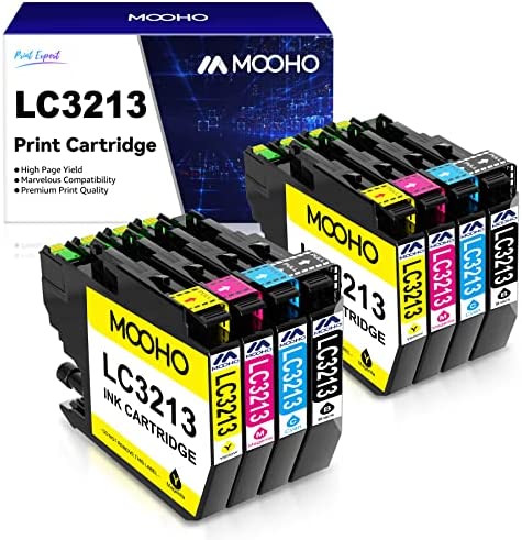 Mooho LC3213 LC3211 Cartouches d'encre Remplacement Compatible pour Brother LC3213 LC-3213 pour Brother MFC-J497DW DCP-J572DW MFC-J491DW DCP-J774DW DCP-J772DW MFC-J890DW MFC-J895DW(8 Pack) Fiche Technique et Prix au Maroc