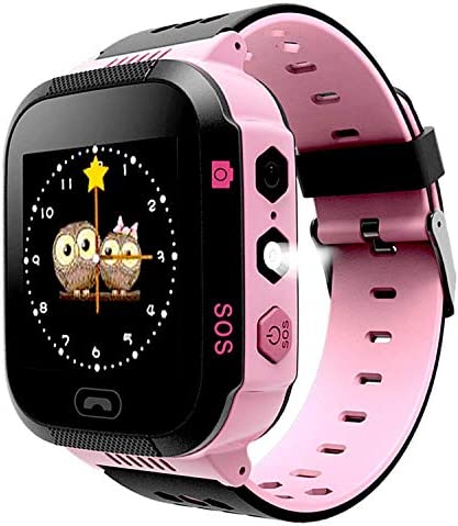 PTHTECHUS Enfants Smartwatch - GPS/LBS Position Tracker Enfant SOS Aide Montres Appareil Photo Numérique Mobile Téléphone Mobile Montre Cadeau Enfants pour Filles Garçons (Pink) Fiche Technique et Prix au Maroc