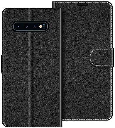 COODIO Coque en Cuir Samsung Galaxy S10 Plus, Étui Téléphone Samsung S10 Plus, Housse Pochette Galaxy S10 Plus Fonction Stand Etui Coque pour Samsung Galaxy S10 Plus, Noir Fiche Technique et Prix au Maroc