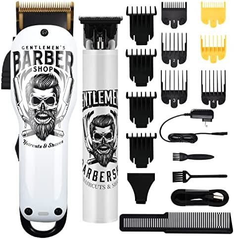 BESTBOMG Tondeuse Cheveux Hommes, Tondeuse Barbe Kit Professionnelle avec 10 Peigne de Guidage Tondeuse Finition Sans Fil avec USB Rechargeable Li-ion Batterie 2000mAh/1200mAh (Y4+T9) Avis, Fiche Technique et Prix au Maroc