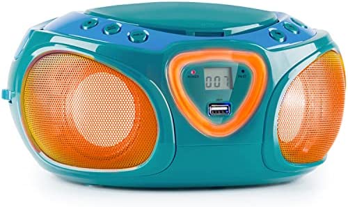 Auna Lecteur CD Portable avec Radio 3W, Boombox FM+avec Bluetooth + AUX, Chaine HiFi Stéréo Mural a LED, Poignée Transport, USB, MP3 & Bluetooth 5.0 Streaming, Poste Radio CD Player Adulte et Enfant Fiche Technique et Prix au Maroc