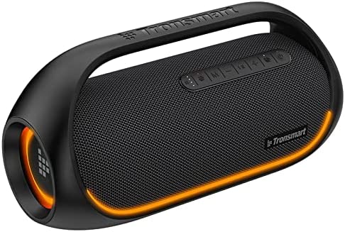 Tronsmart Bang 60W Enceinte Bluetooth avec Lumières LED, Etanche IPX6, Synchronisation de Plus de 100 Haut-parleurs Puissants, 24 Heures de Lecture, Haut-Parleur de fête en Plein air avec Powerbank Fiche Technique et Prix au Maroc