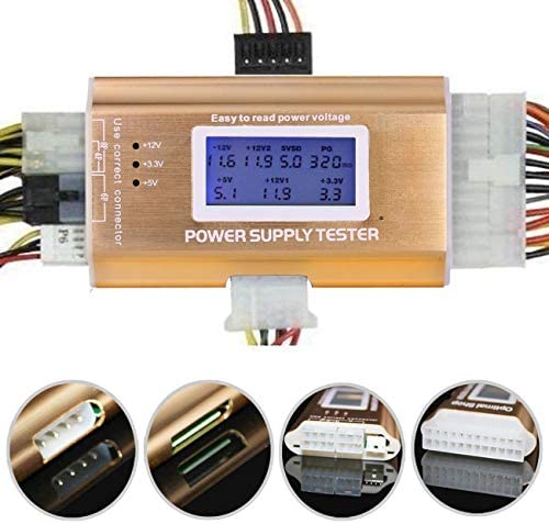 LEAGY 20/24 4/6/8 PIN 1.8"LCD Computer Testeur d'alimentation PC pour SATA, IDE, Disque Dur, ATX, ITX, BYI, BTX, PCI-E, connecteurs Couleur Or Fiche Technique et Prix au Maroc