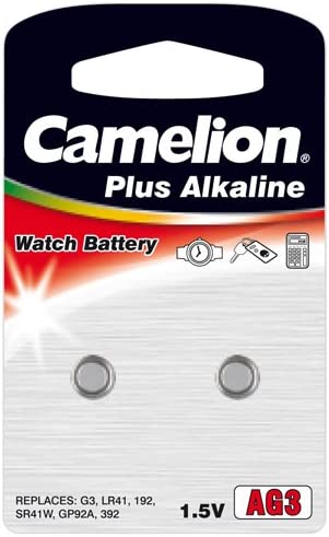 Camelion 12000203 Pack de 2 Piles Bouton Alkaline AG3/LR41/LR736/392 1,5 V Fiche Technique et Prix au Maroc