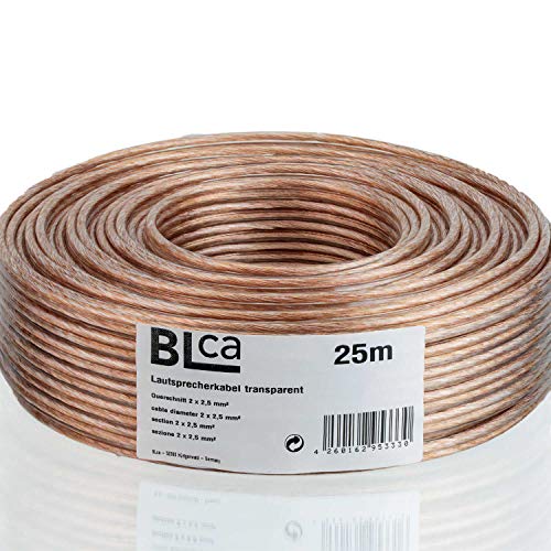BLca 25m - 2 x 2.5mm² - Câble Audio pour Enceintes - Câble HP haut-parleur en CCA Cuivre pour HiFi et Hi-Fi Embarquée 2 5mm2 Fiche Technique et Prix au Maroc
