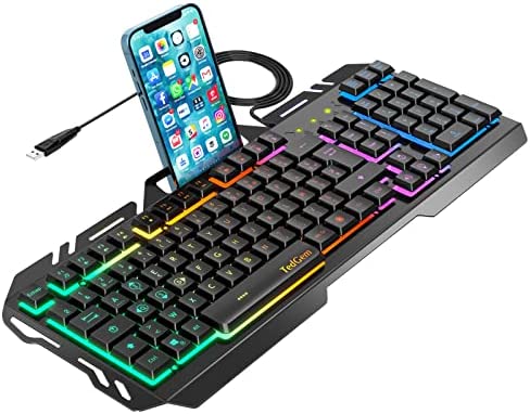 Clavier Gamer, TedGem Clavier Gaming Tout Métallique pour PS4, PC, Ordinateur, Bureau (Nero)Avis,  Fiche Technique et Prix au Maroc