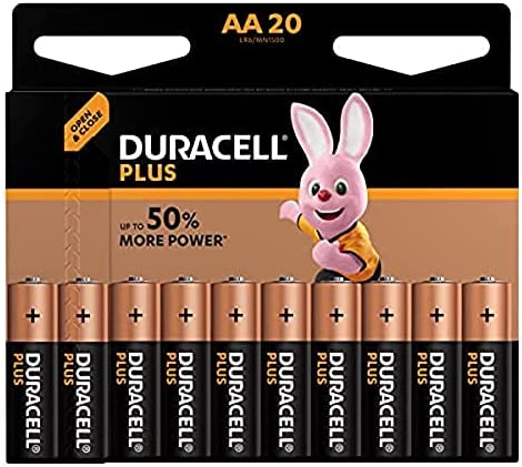 Duracell Plus, lot de 20 piles Type AA Fiche Technique et Prix au Maroc