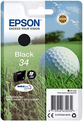Epson C13T34614010 Cartouche d'encre compatible avec Imprimante WF3720DWF Photo Noir, Black 34 Fiche Technique et Prix au Maroc
