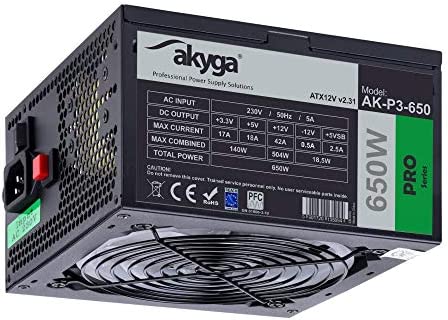 Alimentation ATX Akyga Pro AK-P3 RGB 650W Fiche Technique et Prix au Maroc