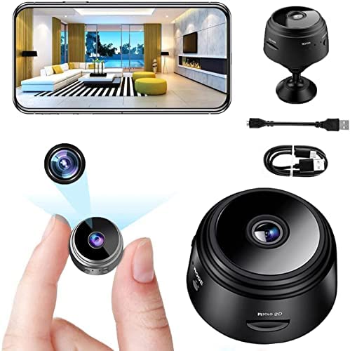 Hulier Camera Espion,HD Caméra de Surveillance sans Fil 1080P Mini Camera sur Batteries Nanny Caméra Sport avec Detecteur de Mouvement, Exterieur/Interieur Caméra avec Enregistrement Fiche Technique et Prix au Maroc