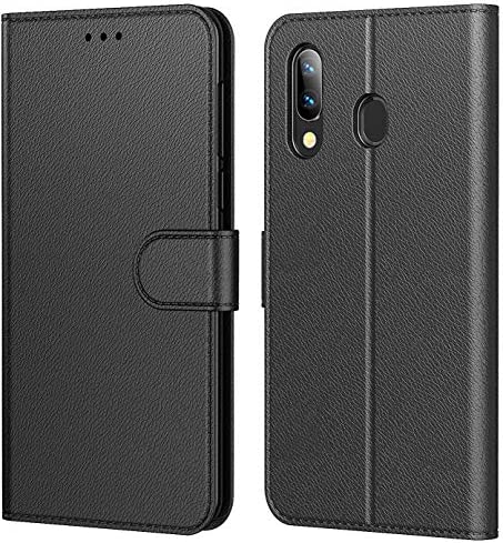 Tenphone Etui Coque pour Samsung Galaxy A40, Protection Etui Housse en Cuir Portefeuille Livre,[Emplacements Cartes],[Fonction Support],[Languette Magnétique] pour (Galaxy A40 (5,90 Pouce), Noir) Fiche Technique et Prix au Maroc