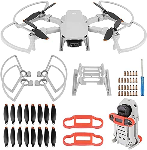Mavic Mini 2 hélices avec protection d'hélice pour train d'atterrissage à jambes étendues, protection contre le bruit à libération rapide, drone accessoires pour DJI Mavic Mini 2/Mini SE Fiche Technique et Prix au Maroc