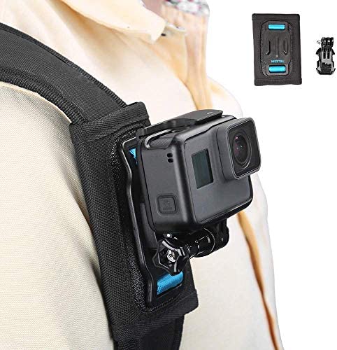 TELESIN Sangle d'épaule de Sac à Dos Monture Sangle Fixation Support Réglable avec J Crochet pour GoPro Hero/Session, Xiaomi YI 4K/SJCAM/Apeman/Crosstour/Victure/Campark/AKASO Action Caméra Fiche Technique et Prix au Maroc