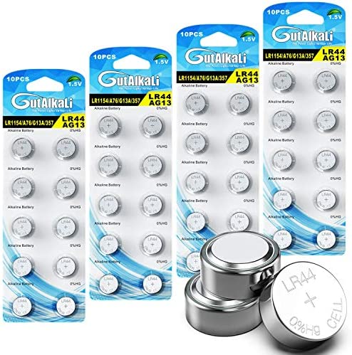 GutAlkaLi Blister 40 Piles Boutons AG13 LR44/LR1154/357 sans Mercure Fiche Technique et Prix au Maroc