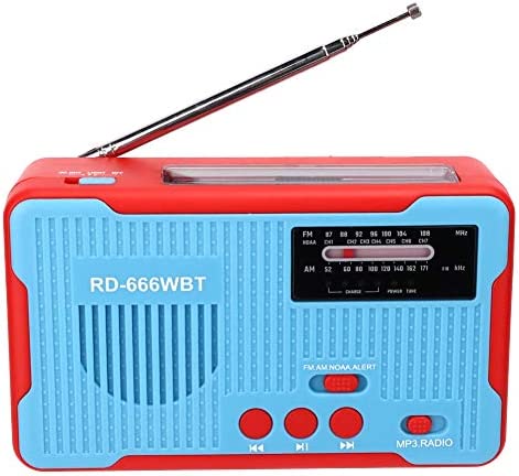 ASHATA Radio Météo d'urgence, Radio AM/FM/NOAA avec Charge Solaire, Manivelle, Radios d'urgence Solaires Portables Auto-alimentées, avec Lampe de Poche LED, pour la Maison et L'extérieur(Bleu) Fiche Technique et Prix au Maroc
