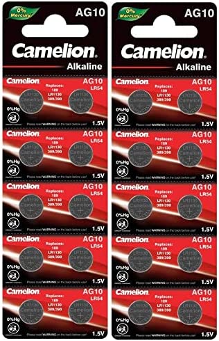 Camelion Lot de 20 piles bouton AG10 LR54 389 GP62A SR1130W Fiche Technique et Prix au Maroc