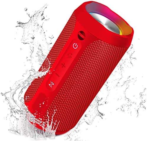 Aloom Haut-Parleur Portable IPX67 Bluetooth 5.0 Imperméable avec Party Lights Rouge… Fiche Technique et Prix au Maroc